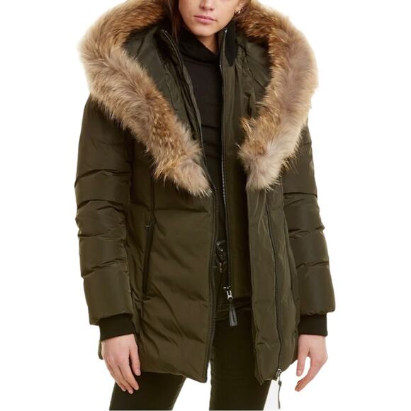 MACKAGE Fur Collar Down Green Hooded Jacket SMALL - Picture 12 of 12